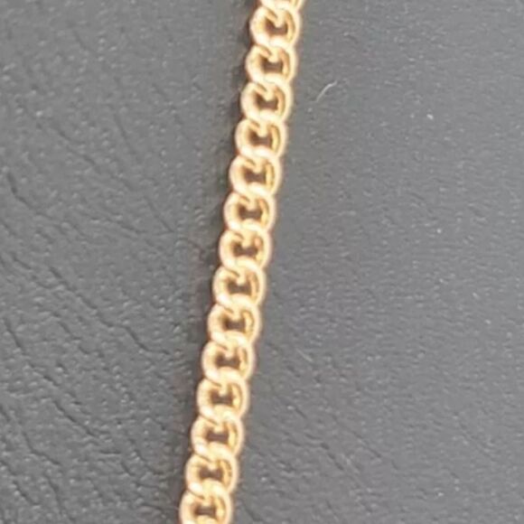 Signed Avon Faux Ruby Red Faceted & Rhinestone Gold Tone Necklace Stunning - Picture 6 of 12